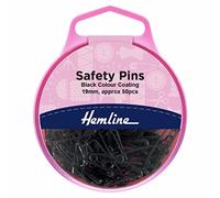 Hemline Black Safety Pins - 19mm (50 Pieces)