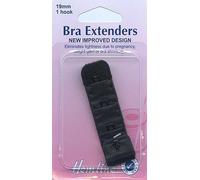 Hemline Women's Bra Back Extender, Black, 19mm