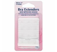 Hemline Bra Back Extender - White, 3 Hook