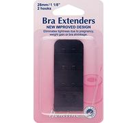 Hemline Bra Back Extenders 2 Hook 28mm Black