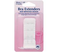 Hemline Bra Extender - 28mm White 4 rows 2 Hook Adjustable, Comfortable Solution for Pregnancy, Weight Gain, or Bra Shrinkage Easy to Attach, Relieves Tightness.