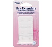 Hemline Women's Bra Back Extender, White, 50mm-3 Hooks 4 Rows