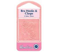 Hemline Bra Hooks & Clasps - 9mm - Clear H470.9.C