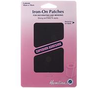 Hemline Cotton Twill Iron On Repair Mending Patch Dark Grey