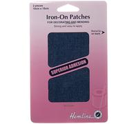 Hemline Cotton Twill Iron On Repair Mending Patch Mid Denim