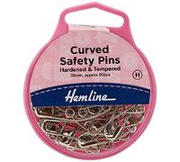 Hemline Safety Pins, Nickel, Silver