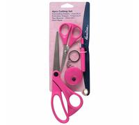 Hemline Cutting Set: Scissor & Tool Set: 4 Piece: Pink