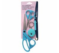 Hemline Cutting Set: Scissors & Tool Set: 4 Piece: Blue