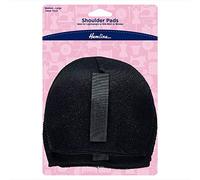 Hemline Detachable Shoulder Pads - Medium Size in Black, for Shirts, Blouses or Lightweight Jackets - Use in Sewing, Dressmaking and Outfit Making