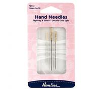 Hemline Double Eye Tapestry Needles - per pack of 5