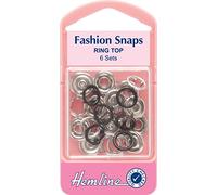 Hemline Fashion Snaps Fasteners Ring Tops Refill 11mm Black