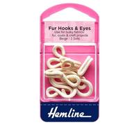 Hemline Fur Coat Hook and Eye Size 3 Biege H402.BE
