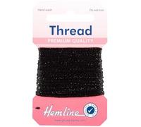 Hemline Glitter Sewing/Craft Thread (10m) Black