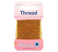Hemline Glitter Thread 10m - 20% Metallic 80% Viscose Sparkly Extra Strong Yarn for Hand Sewing, Garment Repair, Customization & Craft Projects, DIY, Stitching, Embellishment.