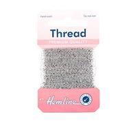 Hemline Glitter Thread 10m - 20% Metallic 80% Viscose Sparkly Extra Strong Yarn for Hand Sewing, Garment Repair, Customization & Craft Projects, DIY, Stitching, Embellishment.