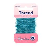 Hemline Glitter Thread 10m - 20% Metallic 80% Viscose Sparkly Extra Strong Yarn for Hand Sewing, Garment Repair, Customization & Craft Projects, DIY, Stitching, Embellishment.