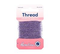 Hemline Glitter Thread 10m - 20% Metallic 80% Viscose Sparkly Extra Strong Yarn for Hand Sewing, Garment Repair, Customization & Craft Projects, DIY, Stitching, Embellishment.
