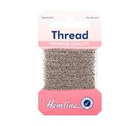 Hemline Glitter Thread 10m - 20% Metallic 80% Viscose Sparkly Extra Strong Yarn for Hand Sewing, Garment Repair, Customization & Craft Projects, DIY, Stitching, Embellishment.