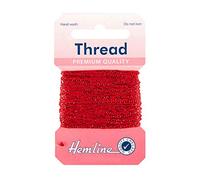 Hemline Glitter Thread 10m - 20% Metallic 80% Viscose Sparkly Extra Strong Yarn for Hand Sewing, Garment Repair, Customization & Craft Projects, DIY, Stitching, Embellishment.
