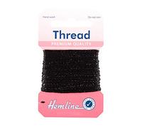 Hemline Glitter Thread 10m - 20% Metallic 80% Viscose Sparkly Extra Strong Yarn for Hand Sewing, Garment Repair, Customization & Craft Projects, DIY, Stitching, Embellishment.