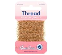 Hemline Glitter Thread Light Gold - Sparkling Embroidery & Craft Thread, 20% Metallic, 80% Viscose, Hand Washable | H1002\11
