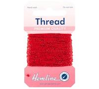 Hemline Glitter Thread Red