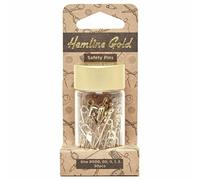 Hemline Gold Assorted Size Safety Pins: Assorted Sizes: 50 Pieces: Gold