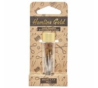 Hemline Gold Hand Sewing Needles: Premium: Embroidery: Sizes 3-9: 10 Pieces