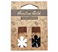 Hemline Gold Needle Threader: Flower: 2 Piece