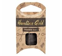 Hemline Gold Thimble: Premium Quality: Large: Black