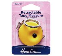 Hemline H253.XS | Retractable Tape Measure with Key Ring Metric & Imperial 140cm