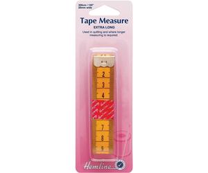 Hemline H256 Metric & Imperial Extra Long Quilter's Tape Measure 300cm/120in