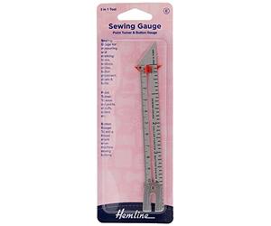 Hemline H258 | Sewing Gauge Sewing Tool | Includes Button Gauge & Point Turner by Hemline