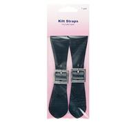 Hemline H411.BL Black Polyurethane Kilt Straps 1 Pair | Kilts & Tartan Garments