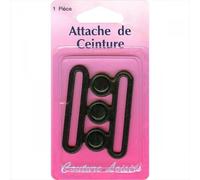 Hemline H458 Black Plastic Cummerbund Clips 1 Piece | For Wider Elasticated Belt by Hemline