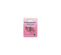 Hemline D-Ring Buckle H462.25 Nickel 25mm for Adjustable Ties Belts Straps 4pk