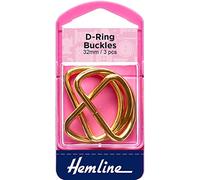 Hemline H462G.32 | Gold D-Ring Buckle | 32mm | 3 Pieces
