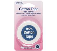 Hemline H540.12 | White 100% Cotton Non Stretch Tape | 12mm x 5m