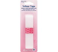 Hemline H650.25 | White Sew On Hook & Loop Tape | 25mm x 30cm