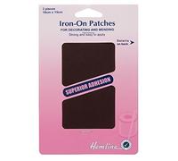 Hemline H690/BRN | 2x Brown Cotton Twill Patch | 10x15cm | Decorate & Mend