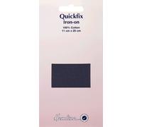 Hemline H692.NAVY | 1 Piece Navy 100% Cotton Quickfix Iron-On Patch | 11x25cm