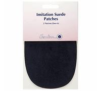 Hemline H699.S.NVY | 2x Navy Suede Sew-In Imitation Patch 10x15cm: by Hemline Haberdashery