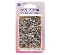 Hemline H708.100 | Nickel Plated Steel Shorter Sequin Pins 13mm