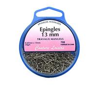 Hemline H708 Nickel Plated Steel V Short Sequin/Lils Pins 13mm 25g Aprrox 710pk