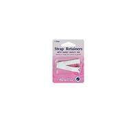 Hemline H788.W | White Bra Shoulder Strap Retainer | 1 Pair | With Safety Pin by Hemline