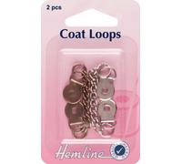 Hemline H789.A | Bronze/Nickel Metal Coat Loops | 2 Pieces by Hemline