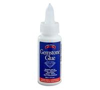 Hemline Adhesive Gemstone Glue - 60ml (2.11 fl. oz.) Strong Washable Glue for Plastic & Glass Beads, Rhinestones, Pearls & Mirrors, sequins, Crystals Dry’s Clear