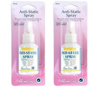 Hemline H814 | Anti-Static Spray 50ml Prevents Static Cling - Double Pack