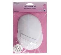 Hemline H917.S White Cotton Covered Foam Raglan Shoulder Pad 18x16cm, 13mm (Small)
