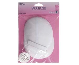 Hemline H917.S White Cotton Covered Foam Raglan Shoulder Pad 18x16cm, 13mm (Small)